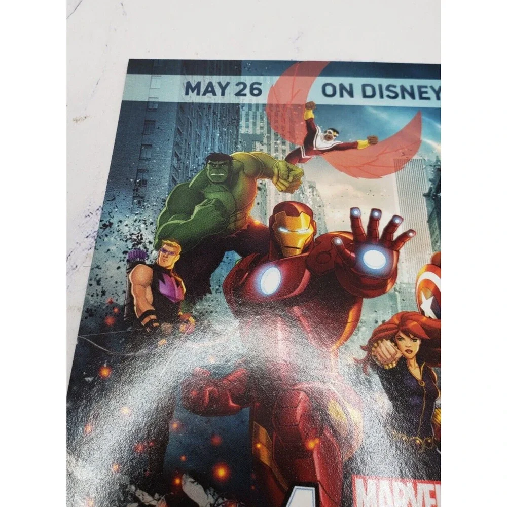 Marvel Animation Avengers Assemble 2013 Disney XD Promo Card Iron Man Hulk